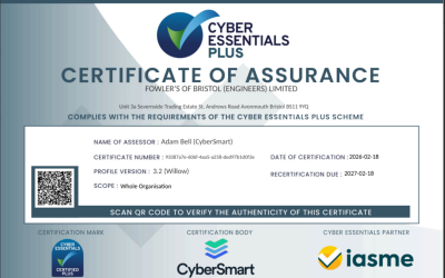 Cyber Essentials + Passed for another year.